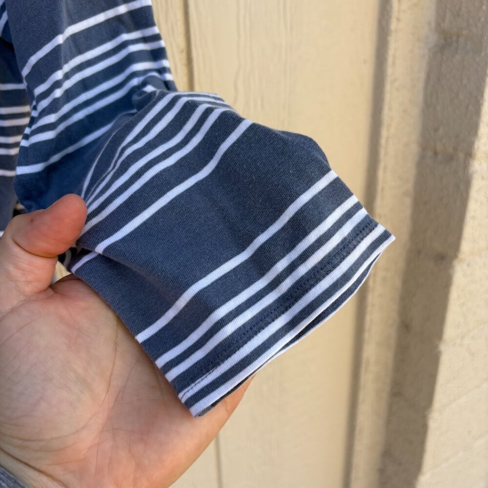 Patagonia Shallow Seas 3/4 Sleeve Top Women's M Lightning Stripe Dolomite Blue - Picture 4 of 10